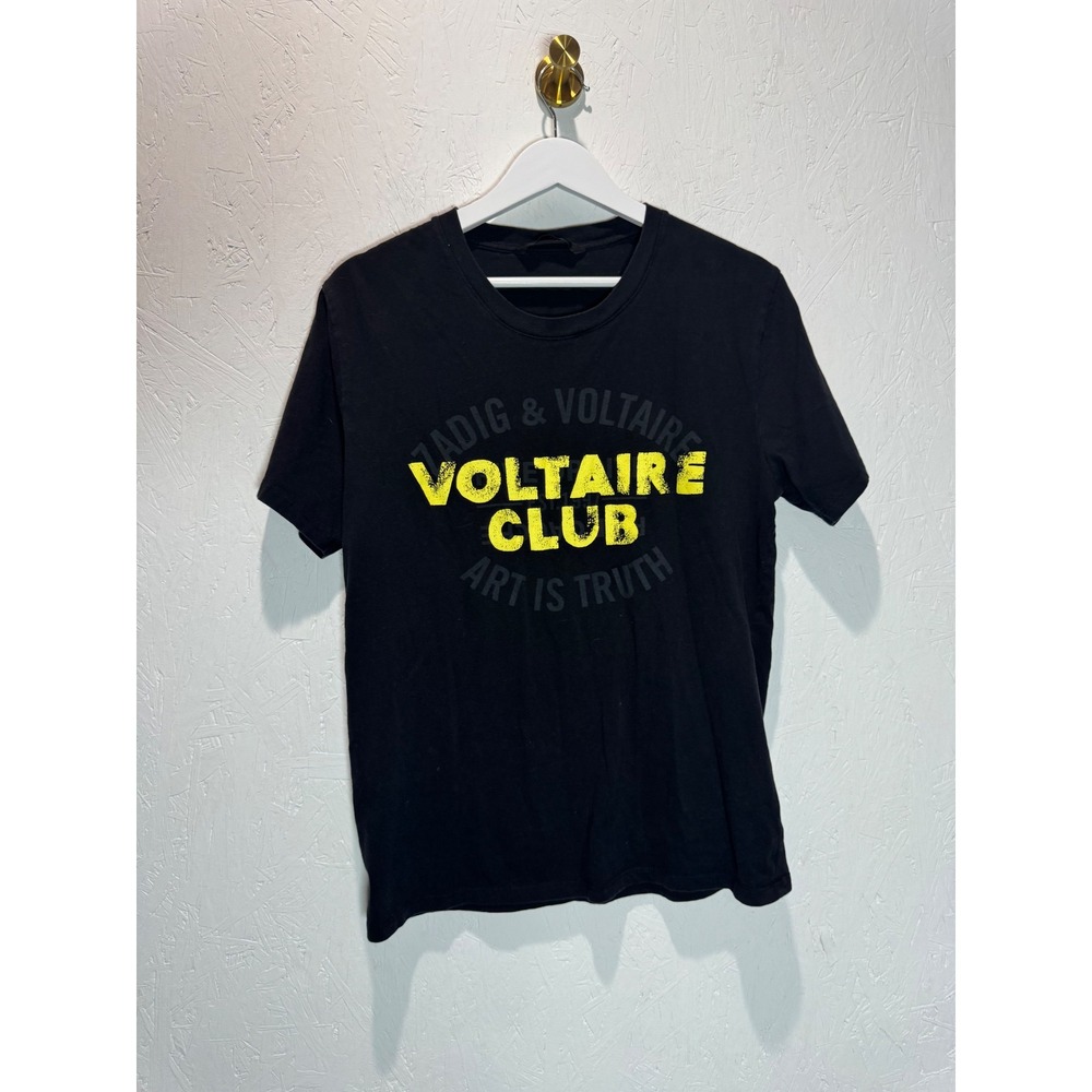 Zadig & Voltaire Toby Club Art Is Truth Black Graphic T-Shirt Mens Small